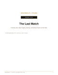 The Last Match - THYLORA family legacy story cover