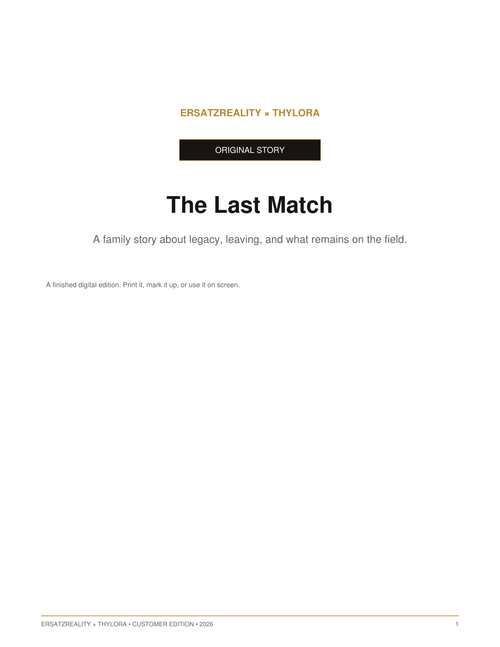 The Last Match - THYLORA family legacy story cover